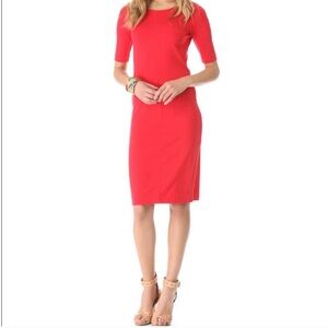 Diane von Furstenberg Meeson Red Sheath Dress XS Short Sleeve